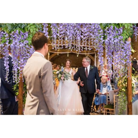 12 Pack 3.6 Feet Artificial Fake Wisteria Vine Ratta Hanging Garland Silk Flower - Picture 3 of 7